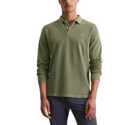 Langarm-Poloshirt MARC O'POLO "aus reiner Bio-Baumwolle" Gr. S, grün Herren Shirts Langarm (22039530-S)