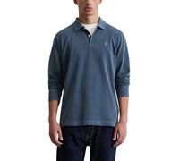 Marc OߴPolo Herren Langarm-Poloshirt mit Logo-Stickerei Regular Fit, Blau (Moon Stone), L