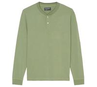 Marc O'Polo Herren Langarmshirt aus Bio-Baumwolle Basic, Grün (Victorian Mist), L