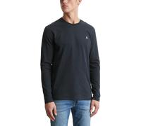 Marc O'Polo Herren Langarmshirt aus Bio-Baumwolle mit Rundhalsausschnitt, Blau (Dark Navy), XS