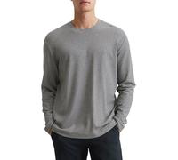 Marc O'Polo Herren Langarmshirt aus Bio-Baumwolle mit Rundhalsausschnitt, Grau (Grey Melange), S
