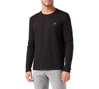 Marc OߴPolo Herren Langarmshirt aus Bio-Baumwolle mit Rundhalsausschnitt, Schwarz (Black), M