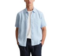 Marc O'Polo Herren Leinenhemd Kurzarm Regular Fit, Blau (Mulit/Angels Wings), 3XL