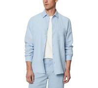 MARC O'POLO Leinenhemd Regular Fit blau | S