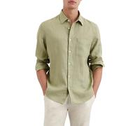 Marc OߴPolo Herren Leinenhemd Langarm Regular Fit, Grün (Summer Sage), XL