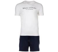Marc O'Polo Shorty-Pyjama Set Mix&Match Herren Jersey 100% Baumwolle Kurzarm Weiß Gr. S