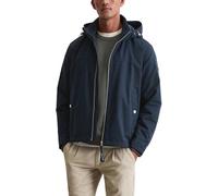 Outdoorjacke MARC O'POLO "aus wasserabweisendem Technical Poly Cotton", Herren, Gr. L, blau (schwarz navy), Obermaterial: 47% Polyester, 42% Baumwolle, 11% Polyamid; Füllung: 100% Nicht verfügbar; Fut