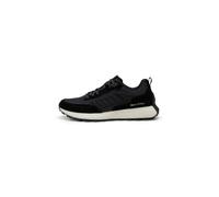 Sneaker MARC O'POLO "Maxi 2M", Herren, Gr. 42, schwarz, Lederimitat, Textil, Veloursleder, unifarben, Basic, Schuhe Sneaker, Schnürschuh, Halbschuh, Freizeitschuh mit Profilsohle (44649931-42) schwarz