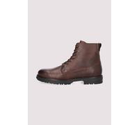 Stiefelette MARC O'POLO "aus Rindleder mit natürlicher Struktur", Damen, Gr. 46, schwarz cognac, Obermaterial: 100% Leder, unifarben, Schuhe Stiefelette (82061831-46) schwarz cognac