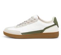 Sneaker MARC O'POLO "Marc O'Polo Sneaker Leder", Herren, Gr. 43, weiß, grau, Leder, Schuhe Sneaker (21080511-43) weiß, grau