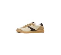 Marc OߴPolo Herren Sneaker flach aus Leder mit Gummilaufsohle, Beige (Offwhite/Cashmere/Dark Brown), 44