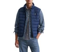 Marc O'Polo Herren Steppweste mit Stehkragen wasserabweisend, Blau (Iris Ink), S