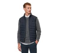 Marc O'Polo Herren Steppweste Übergangsjacke wasserabweisend, Blau (Dark Navy), XS