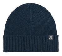 Marc O'Polo Herren Strickmütze aus Woll-Mix Beanie, Blau (Dark Navy), One Size