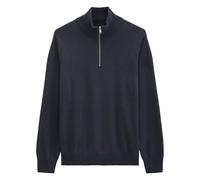 Troyer MARC O'POLO, Herren, Gr. XXL, schwarz (schwarz navy), Pullover Troyer, regular aus weichem Bio-Baumwoll-Schurwoll-Mix (94820861-XXL) schwarz navy