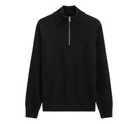 Marc O'Polo Herren Strickpullover mit Troyer - Knit Pullover, Regular Fit, Baumwoll-Schurwoll-Mix Schwarz / 2XL XXL Schwarz