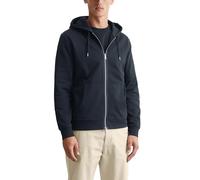 Marc O'Polo Herren Sweatjacke aus Bio-Baumwolle mit Kapuze, Blau (Dark Navy), XS