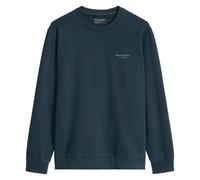 Sweatshirt MARC O'POLO "mit Logoprint auf dem Rücken", Herren, Gr. L, schwarz navy, Obermaterial: 100% Baumwolle, unifarben, regular fit, Rundhals, Sweatshirts Sweatshirt (78553309-L) schwarz navy