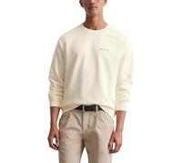 Sweatshirt MARC O'POLO, Herren, Gr. L, weiß (weiß cotton), Sweatware, Obermaterial: 100% Baumwolle, unifarben, casual, regular fit normal, Rundhals, Langarm Bündchen, Sweatshirts, Rundhalsausschnitt,