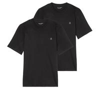 Marc O'Polo Herren T-Shirt, 2er Pack - Small-Logo, Regular Fit, Baumwolle, uni Schwarz / XL XL Schwarz