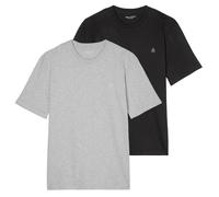 Marc O'Polo Herren T-Shirt, 2er Pack - Small-Logo, Regular Fit, Baumwolle, uni XL Mehrfarbig