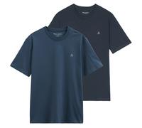 Marc O'Polo Herren T-Shirt, 2er Pack - Small-Logo, Regular Fit, Baumwolle, uni XXXL Blau