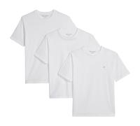 Marc O'Polo Herren T-Shirt, 3er Pack, Rundhals - Tripplepack, Regular Fit, Baumwolle Weiß S
