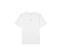 Regular Fit T-Shirt aus reiner Baumwolle S men Weiss