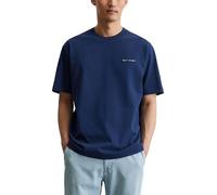 Marc O'Polo Herren T-Shirt aus Bio-Baumwolle Relaxed Fit, Blau (Iris Ink), M