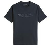 Marc O'Polo Herren T-Shirt - Big-Logo, Regular Fit, Baumwolle, Logoprint, uni Blau 2XL