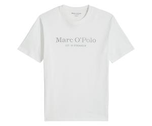 Marc O'Polo Herren T-Shirt - Big-Logo, Regular Fit, Baumwolle, Logoprint, uni Weiß M