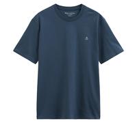 Marc O'Polo Herren T-Shirt - Small-Logo, Regular Fit, Baumwolle, Logoprint, uni Blaugrau / S S Blau