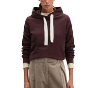 Sweatshirt MARC O'POLO "mit gepeachter Oberfläche", Damen, Gr. S, braun (schwarz cherry), Obermaterial: 100% Baumwolle, unifarben, loose fit, Rundhals, Rippbündchen, Sweatshirts Sweatshirt (24227900-S