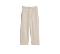 Chinohose MARC O'POLO "aus Brushed Cotton Twill", Damen, Gr. 34, Normalgrößen, linen beige, Twill, Obermaterial: 56% Baumwolle, 41% Lyocell, 3% Elasthan, unifarben, regular fit knöchelfrei, Hosen Chin