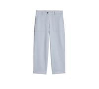 Chinohose MARC O'POLO "aus Brushed Cotton Twill", Damen, Gr. 42, Normalgrößen, grau horizon, Twill, Obermaterial: 56% Baumwolle, 41% Lyocell, 3% Elasthan, unifarben, regular fit knöchelfrei, Hosen Chi