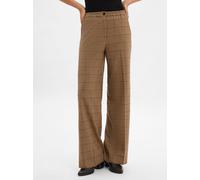 Chinohose MARC O'POLO "mit Glencheck-Muster", Damen, Gr. 34, Normalgrößen, multi, pure sand, Obermaterial: 62% Polyester, 34% Viskose, 4% Elasthan, kariert, casual, gerade lang, Hosen (66733608-34) mu