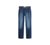 Straight-Jeans MARC O'POLO "aus Bio-Baumwolle-Stretch", Damen, Gr. 30, Länge 32, blau (dunkelblau), Obermaterial: 72% Baumwolle, 27% Lyocell, 1% Elasthan, unifarben, knöchellang, Jeans Straight-Jeans