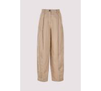 Chinohose MARC O'POLO "aus TENCEL™ Lyocell", Damen, Gr. 36, Normalgrößen, beige (sandpaper), Obermaterial: 60% Lyocell, 40% Leinen, unifarben, loose fit normal, Hosen Chinohose (92016000-36) sandpaper