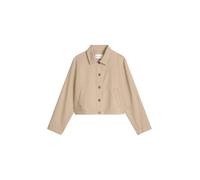 Marc O'Polo Kurzjacke aus Organic Cotton-Lyocell-Leinen-Mix Damen Gr. 38 Earthy Taupe