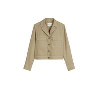 Kurzjacke MARC O'POLO "aus Organic-Cotton-Leinen-Mix", Damen, Gr. 38, beige (summer sand), Obermaterial: 88% Baumwolle, 12% Leinen, unifarben, elegant, regular fit, Langarm Manschette, Jacken (2061703