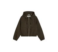 Outdoorjacke MARC O'POLO "aus gepeachtem Baumwoll-Canvas", Damen, Gr. 36, mossy earth, Obermaterial: 100% Baumwolle, unifarben, elastischer Bund, Jacken Outdoorjacke (70589022-36) mossy earth