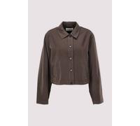 Kurzjacke MARC O'POLO "aus Organic Cotton-Lyocell-Leinen-Mix", Damen, Gr. 40, burnt coffee, Obermaterial: 54% Baumwolle, 23% Lyocell, 23% Leinen, unifarben, Jacken Kurzjacke (46092906-40) burnt coffee