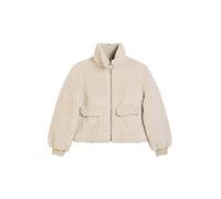 Marc O'Polo Damen Jacke STRAIGHT ZIP-UP FAUX FUR JACKET Straight Fit aus Polyester, sand, Gr. 36