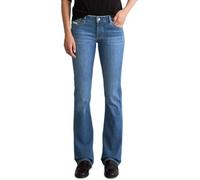 Bootcut-Jeans MARC O'POLO DENIM "aus Bio-Baumwoll-Stretch", Damen, Gr. 30, Länge 34, medium blau, Obermaterial: 94% Baumwolle, 4% Elastomultiester, 2% Elasthan, unifarben, bootcut fit normal, Jeans (7