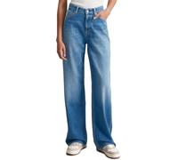 Marc OߴPolo Denim Damen Jeanshose mit Stretch-Anteil Wide Leg, Blau (Medium Blue Multi 40), W28/L34