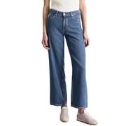Weite Jeans MARC O'POLO DENIM "aus Lyocell-Mix ohne Stretch", Damen, Gr. 27, Länge 34, medium blau, Obermaterial: 80% Lyocell, 20% Baumwolle, unifarben, knöchelfrei, Jeans (53751119-27) medium blau