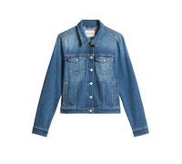 Jeansjacke MARC O'POLO "aus Cashmere Touch Denim", Damen, Gr. L, dunkelblau, Obermaterial: 92% Baumwolle, 6% Elastomultiester, 2% Elasthan, unifarben, regular fit, Manschette, Jacken Jeansjacke (92922