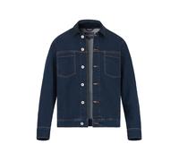 Jeansjacke MARC O'POLO "mit lässigem Cord-Kragen", Herren, Gr. XL, dunkelblau, Obermaterial: 79% Baumwolle, 20% Viskose, 1% Elasthan, unifarben, regular fit, Manschette, Jacken Jeansjacke (59722529-XL