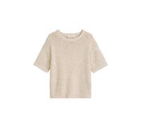 Marc O'Polo Pullover Loose Fit Kurzarm aus Baumwoll-Mix Stein Größe S