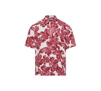 Marc O'Polo Kurzarm-Hemd aus Leinen Herren Regular Fit Leinen bordeaux, M